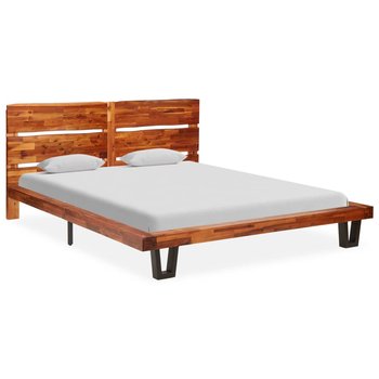 Rama łóżka brązowa, bez materaca, 214x178x90 - vidaXL