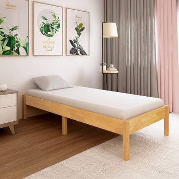 Rama łóżka brązowa, z litego drewna dębowego, bez materaca, 100x200  - vidaXL