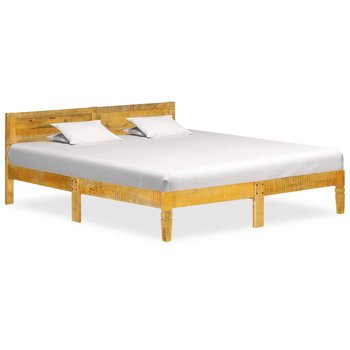 Rama łóżka brązowa, z litego drewna mango, bez materaca, 140x200  - vidaXL