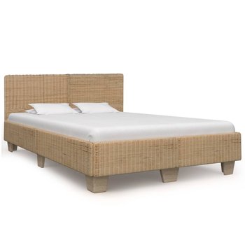 Rama łóżka brązowa, z rattanu, bez materaca, 160x200  - vidaXL
