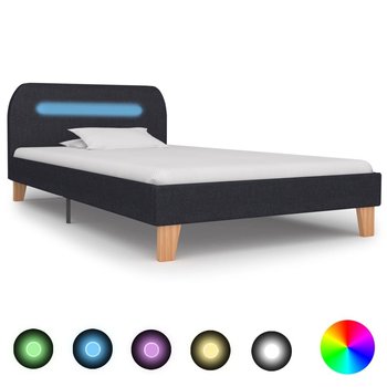 Rama łóżka ciemnoszara, LED, bez materaca, 90x200  - vidaXL