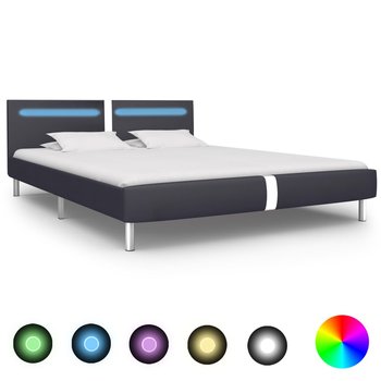 Rama łóżka czarna, LED, bez materaca, 160x200  - vidaXL