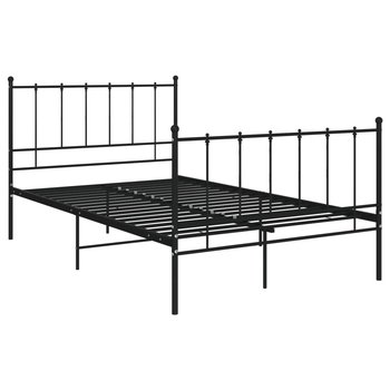 Rama łóżka, czarna, VidaXL, metalowa, 120x200 cm - vidaXL