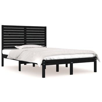 Rama łóżka drewniana 120x190 cm czarna - Zakito