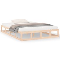Rama łóżka drewniana 140x200 cm, kolor naturalny