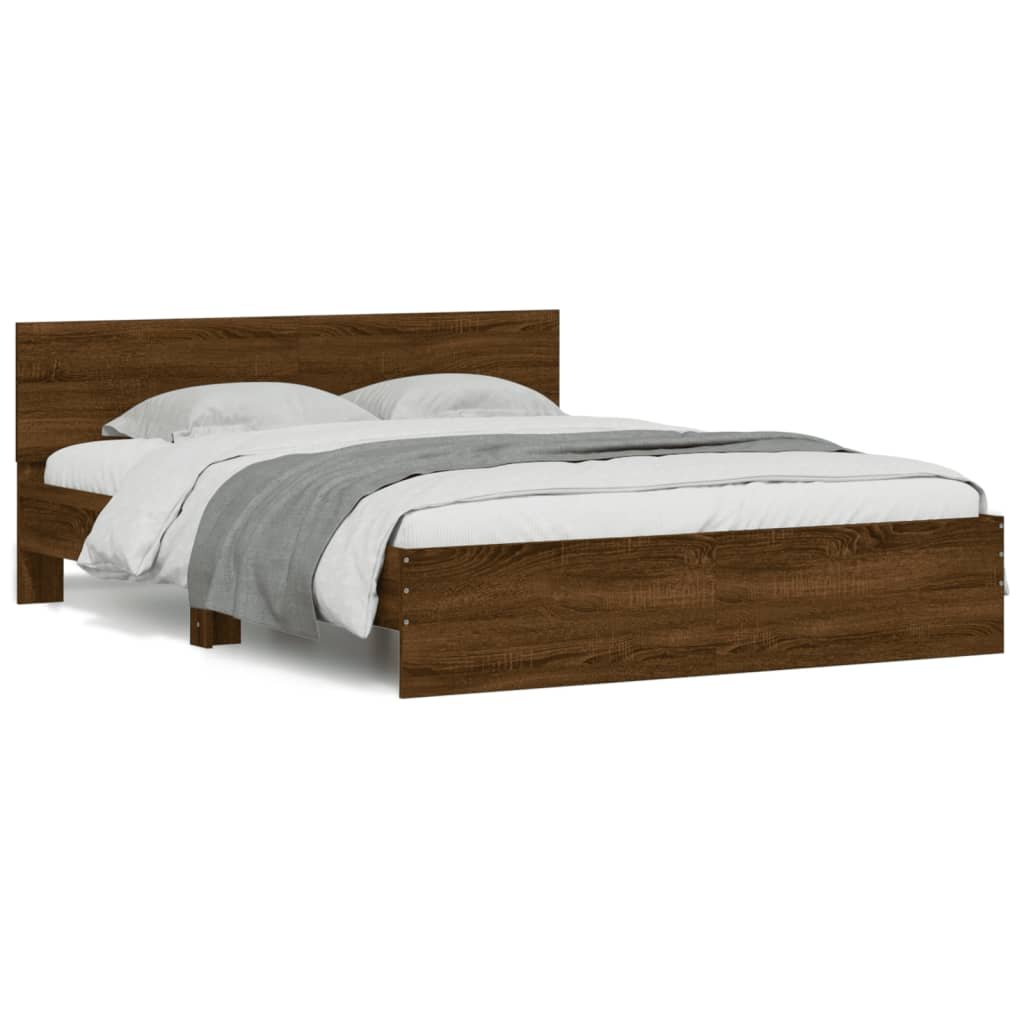 Фото - Ліжко DAB Pumps Rama łóżka drewniana 203x155x70cm, brązowy dąb 