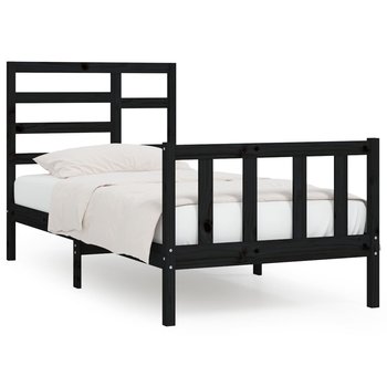 Rama łóżka drewniana sosnowa 100x200 czarna / AAALOE - Zakito Home