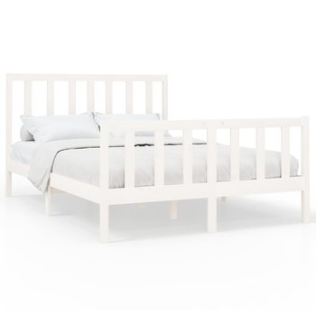 Rama łóżka drewniana sosnowa 140x200 biała / AAALOE - Zakito Home