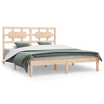 Rama łóżka drewniana z zagłówkiem, 205,5x205,5x31 - Zakito