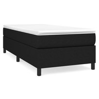 Rama łóżka kontynentalnego - czarna, 203x90x35 cm