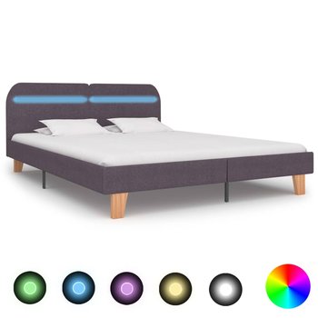 Rama łóżka LED 160x200 szaro-brązowa - Zakito Europe