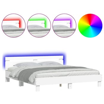 Rama łóżka LED biała 203x165x70 cm - Zakito Europe