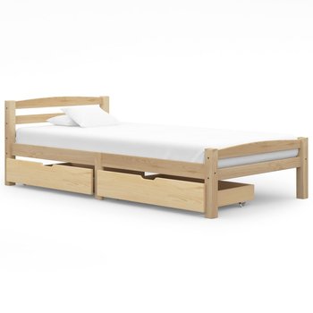 Rama łóżka lite drewno sosnowe, z 2 szufladami, 90x200 cm - vidaXL