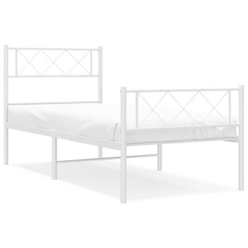 Rama łóżka metalowa 90x200 biała nagłośniona - Zakito Europe