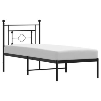 Rama łóżka metalowa, czarna, 196x80x97cm - Zakito