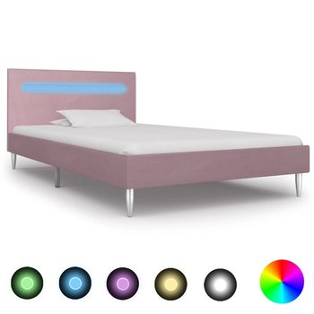 Rama łóżka różowa, LED, 90x200  - vidaXL