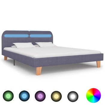 Rama łóżka szara, LED, 160x200  - vidaXL