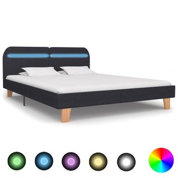 Rama łóżka szara, LED, 160x200  - vidaXL