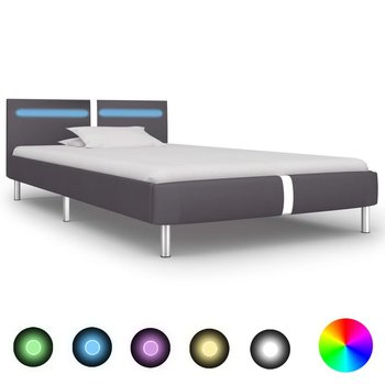 Rama łóżka szara, LED, 90x200  - vidaXL