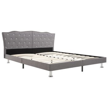 Rama łóżka szara, tapicerowana, 160x200  - vidaXL