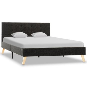 Rama łóżka tapicerowana, ciemnoszara, VidaXL, 120x200 cm - vidaXL