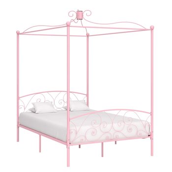Rama łóżka z baldachimem 140x200 różowa - Zakito Europe