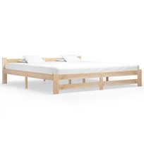 Rama łóżka z drewna sosnowego 204x207x55 cm / AAALOE