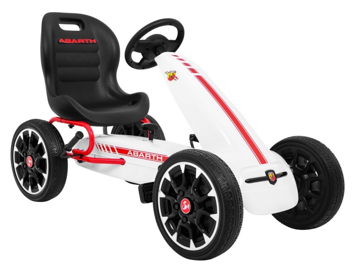 Ramiz, gokart na pedały Abarth, biiały