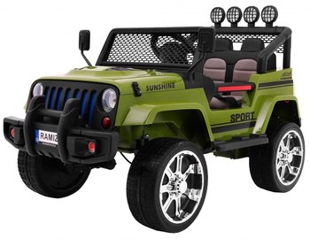 Ramiz, pojazd na akumulator Jeep Raptor DRIFTER Napęd 4x4 Zielony - RAMIZ