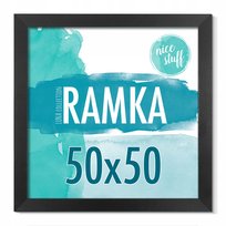 RAMKA 50x50 Ramka na zdjęcia 50x50 ramki na zdjęcie czarne czarna MDF rama