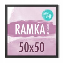 RAMKA 50x50 Ramka na zdjęcia 50x50 Ramki na zdjęcie kwadratowa czarna MDF