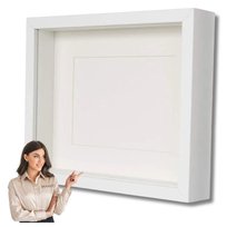 Ramka Głęboka Box 3D 35X45 Cm Do Rękodzięła Mchu Na Zdjęcia Kolor Biały/Iteams4now