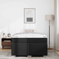 Ramka łóżka Inny Czarny 120 x 200 cm Skóra syntety