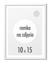 Ramka na zdjęcia 10x15 cm A6 Ramki 15x10 biała stojąca z nóżką