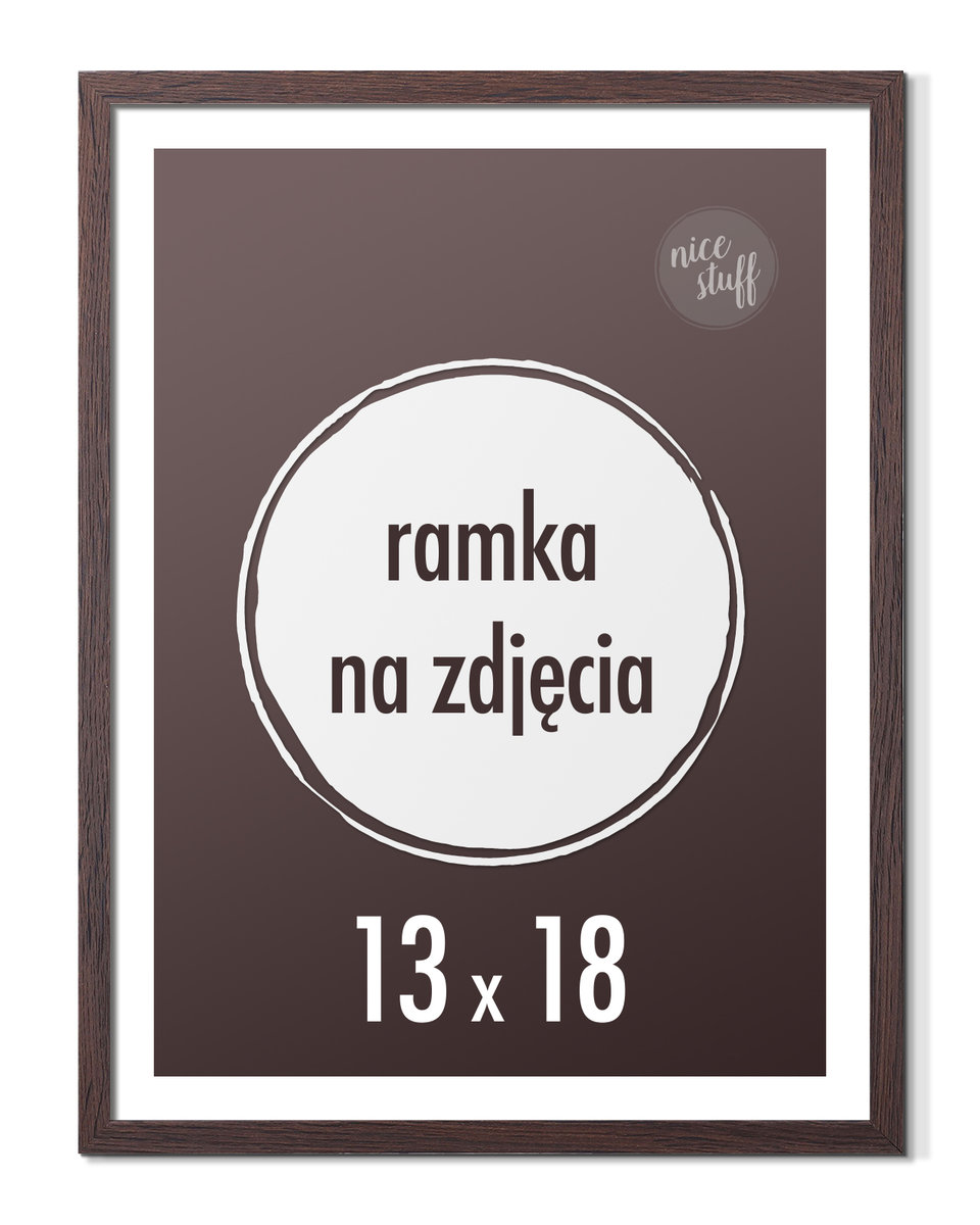 Zdjęcia - Ramka i album na zdjęcia Wenge Ramka na zdjęcia 13x18 cm B6 Ramki 18x13  stojąca z nóżką 
