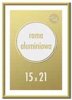 Ramka na zdjęcia 15x21 A5 cm Ramki aluminiowe 21x15 cm złota