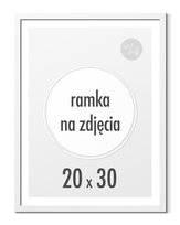 Ramka na zdjęcia 20x30 cm Ramki 30x20 biała stojąca z nóżką