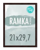 RAMKA NA ZDJĘCIA 21x30 A4 RAMKI NA ZDJĘCIE 21x29,7 ciemny BRĄZ brązowa