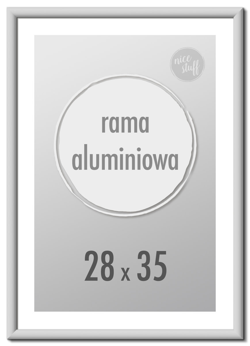 Zdjęcia - Ramka i album na zdjęcia Ramka na zdjęcia 28x35 cm Ramki aluminiowe 35x28 cm srebrna