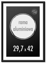 Ramka na zdjęcia 29,7x42 cm A3 Ramki aluminiowe 42x29,7 cm czarna