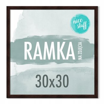 RAMKA NA ZDJĘCIA 30x30 RAMKI NA ZDJĘCIE kwadratowa ciemny BRĄZ brązowa - inna (Inny)
