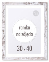 RAMKA NA ZDJĘCIA 30x40 cm ramki 40x30 biała sosna
