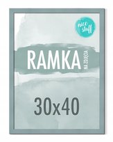 RAMKA NA ZDJĘCIA 30x40 RAMKI NA ZDJĘCIA ZDJĘCIE 40x30 MDF SZARO-NIEBIESKI