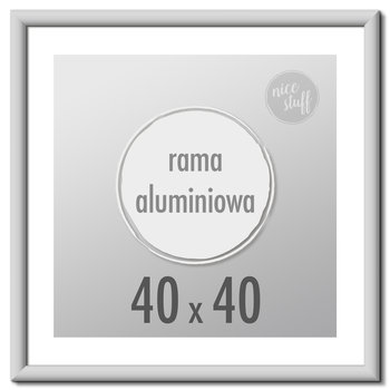 Ramka Na Zdjęcia 40X40 cm Ramki Aluminiowe Kwadratowa Srebrna - Nice Stuff