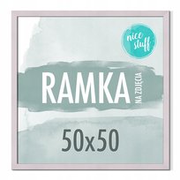 RAMKA NA ZDJĘCIA 50x50 RAMKI NA ZDJĘCIA ZDJĘCIE kwadratowa PUDROWY FIOLET