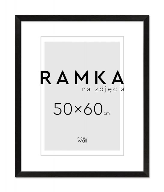 Zdjęcia - Ramka i album na zdjęcia Ramka na zdjęcia 50x60 cm Czarna
