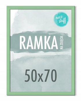 RAMKA NA ZDJĘCIA 50x70 B2 RAMKI NA ZDJĘCIA ZDJĘCIE 70x50 ZIELONA MIĘTOWA - inna (Inny)