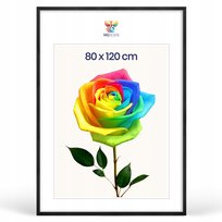Ramka na zdjęcia 80 x 120 cm czarna, z naturalnego drewna Inna marka