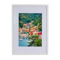 Ramka na zdjęcie i plakat Basic 30x40 z passe-partout 21x30 A4  biała MDF plexiglas BD art BD art