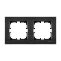 Ramka podwójna seria Comfort kosmiczny czarny Exen